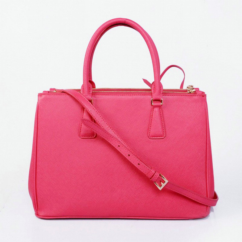 2014 Prada saffiano calfskin 33cm tote BN2274 rosered